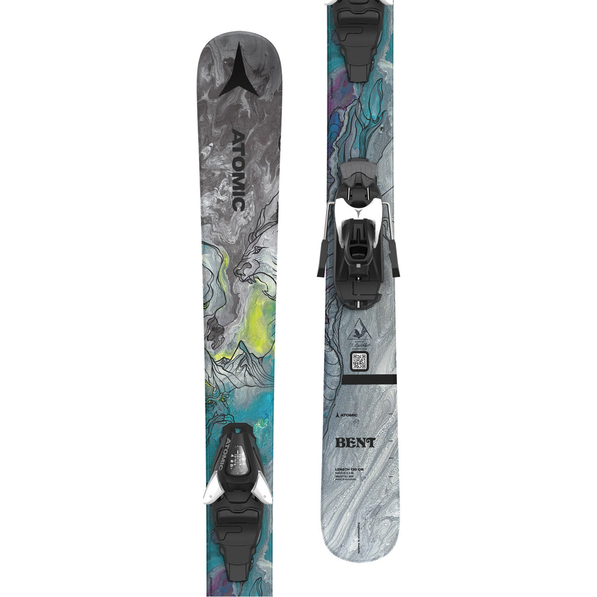 Bent JR 110-130 Skis w/ C5 GW Binding 2024