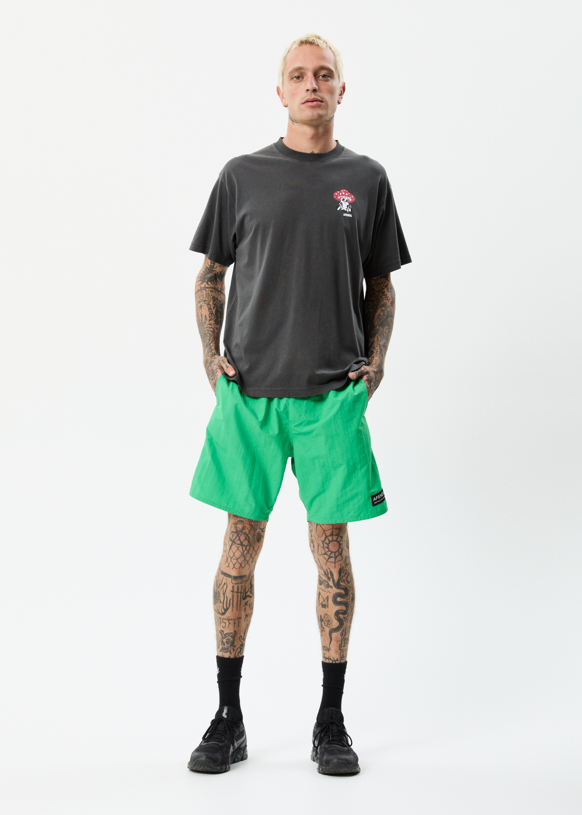 Caught In The Wild - Recycled Regular Graphic T-Shirt - Stone Black