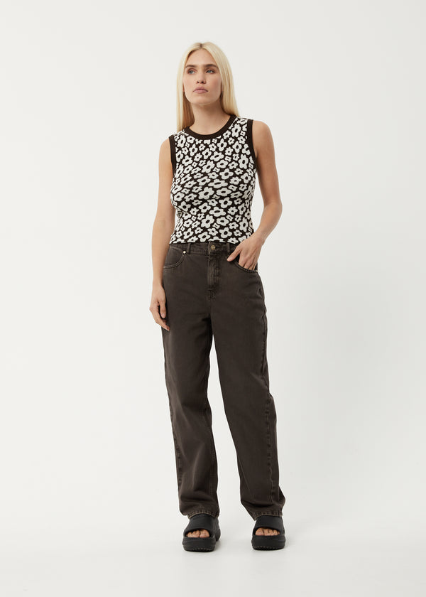 Alohaz Recycled Knit Floral Sleeveless Top