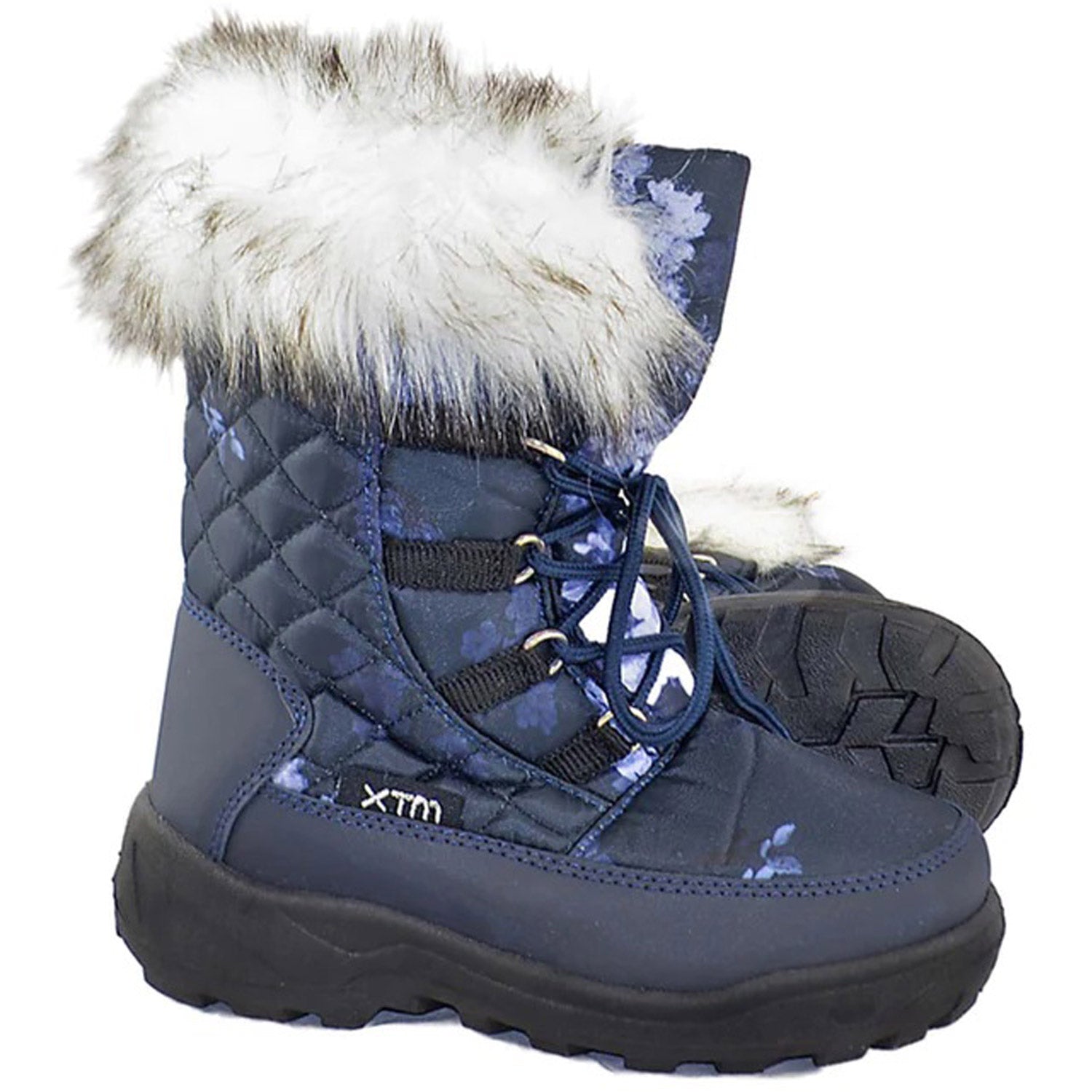 Inessa Girls' Fur Trim Winter Snow Boot