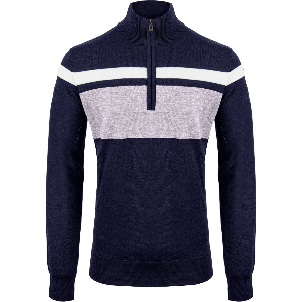 Mens Stripe Sweater Half-Zip