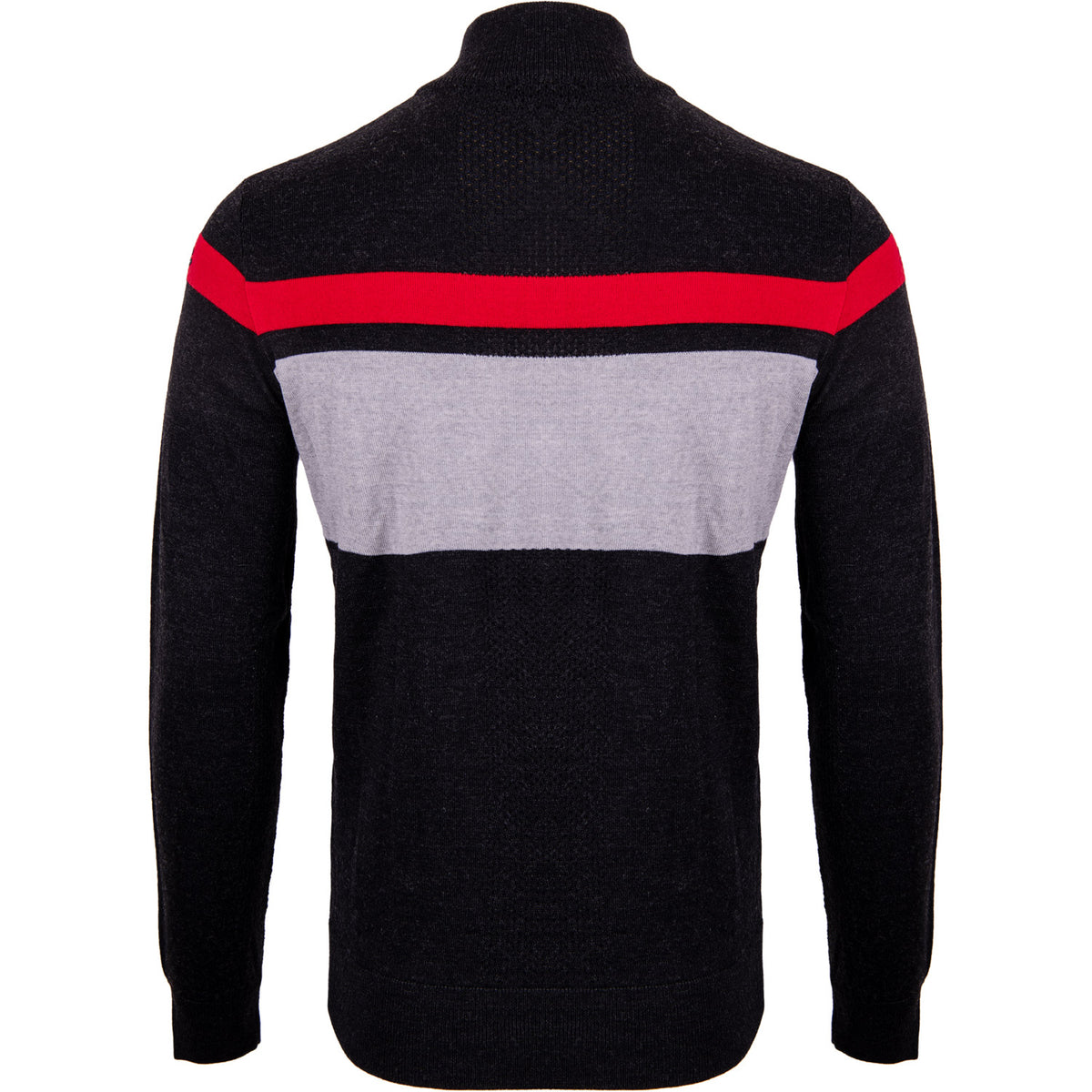 Mens Stripe Sweater Half-Zip