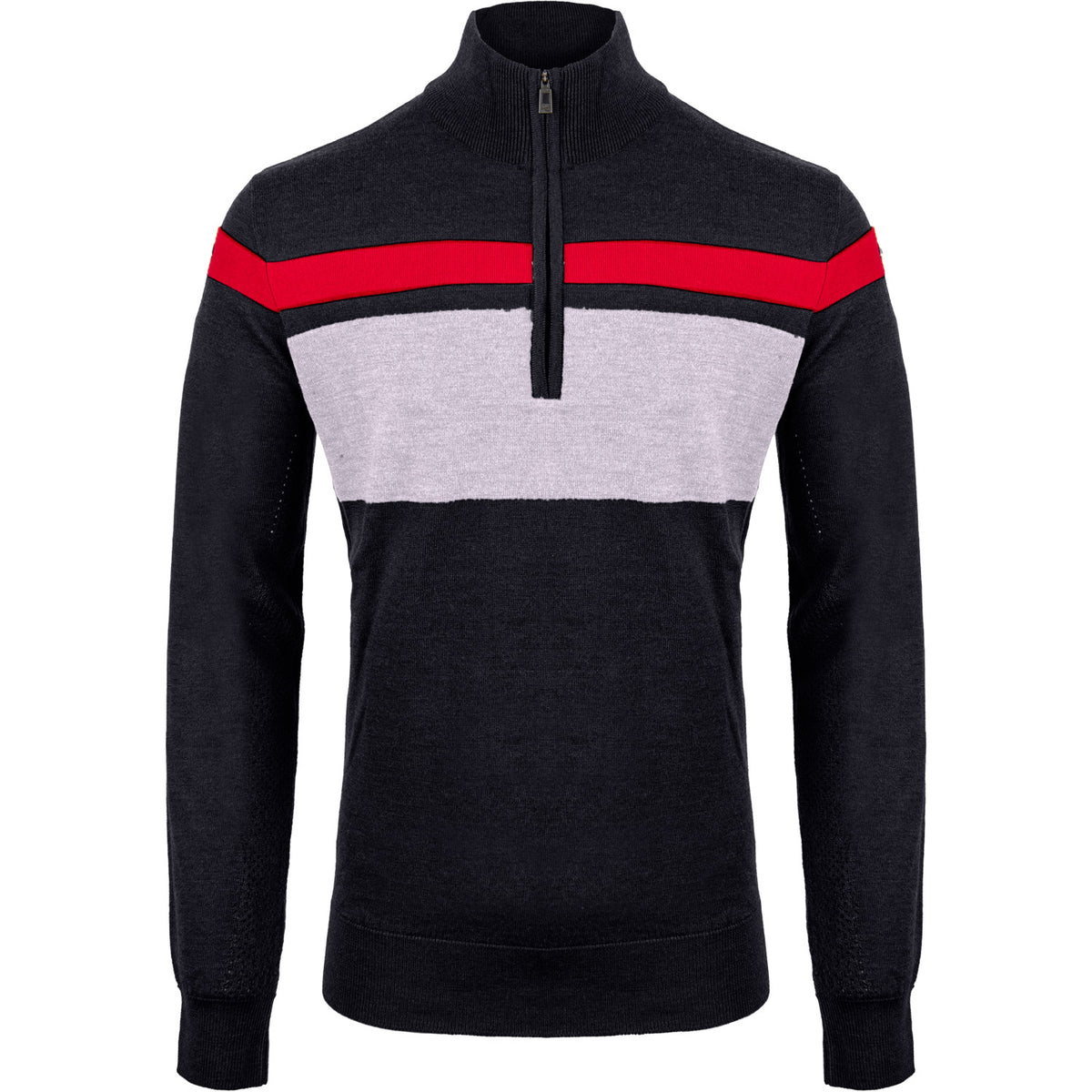 Mens Stripe Sweater Half-Zip