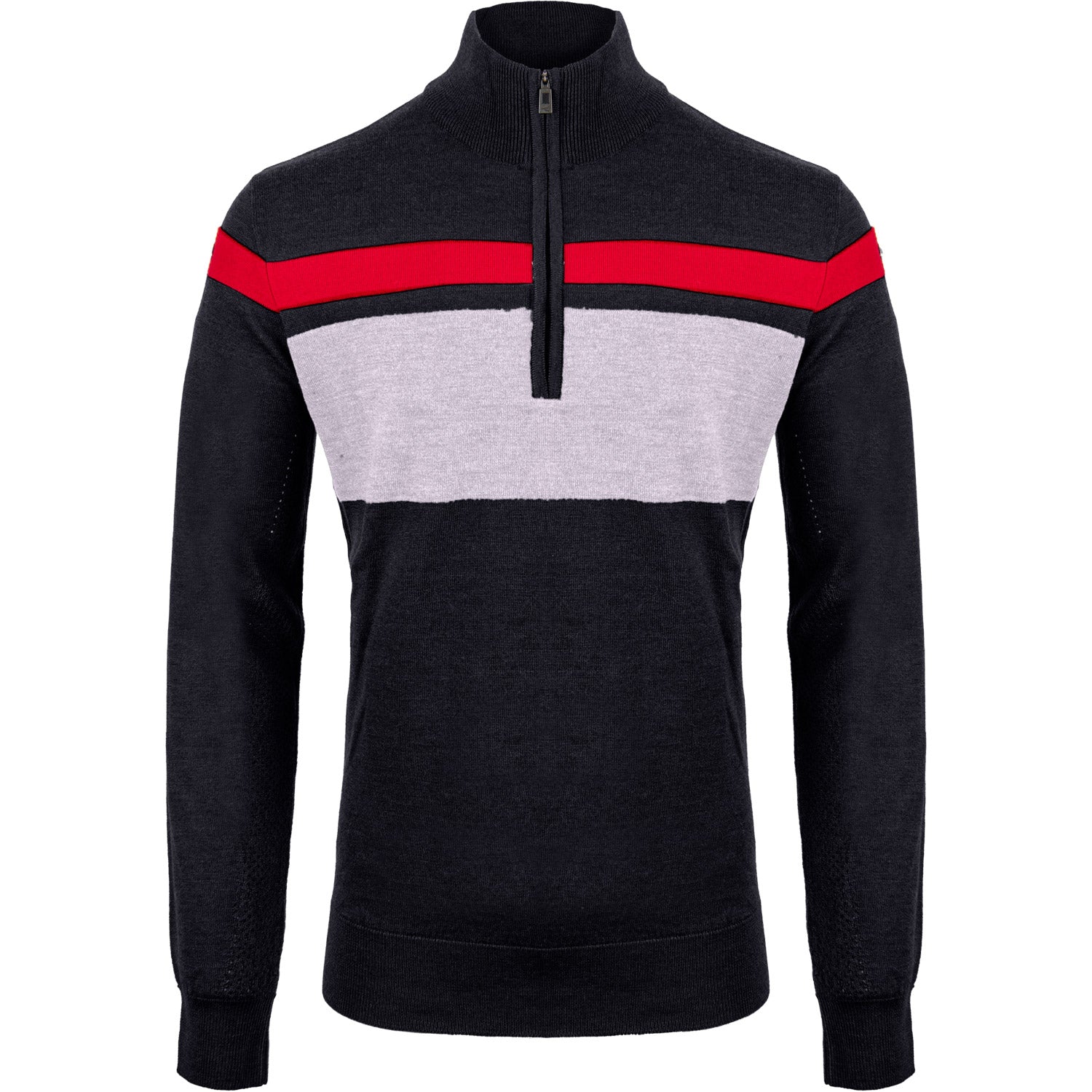 Mens Stripe Sweater Half-Zip