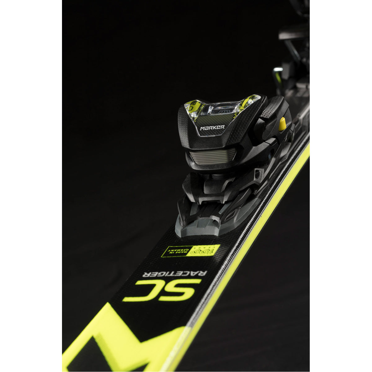Racetiger SC Yellow Skis w/ Vmotion 12 GW Binding 2024