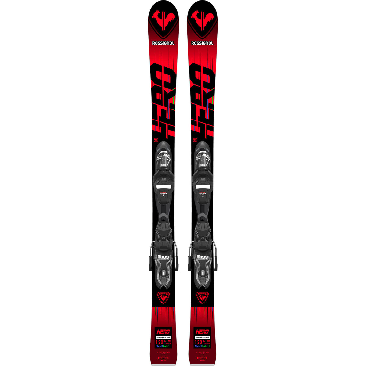 Hero Jr Multi Event 130-150 Skis w/ XP JR7 Binding 2024