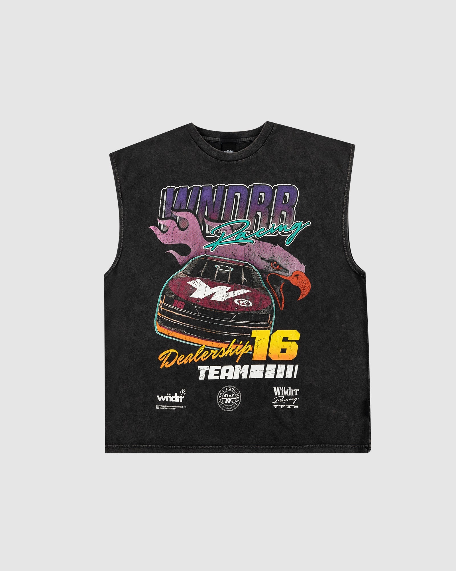 TARMAC VINTAGE MUSCLE TOP - WASHED BLACK