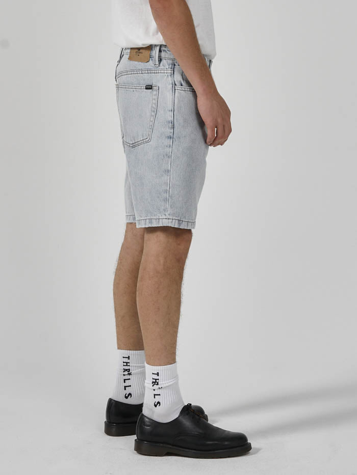 Chopped Hem Denim Short - Faded Generation Blue