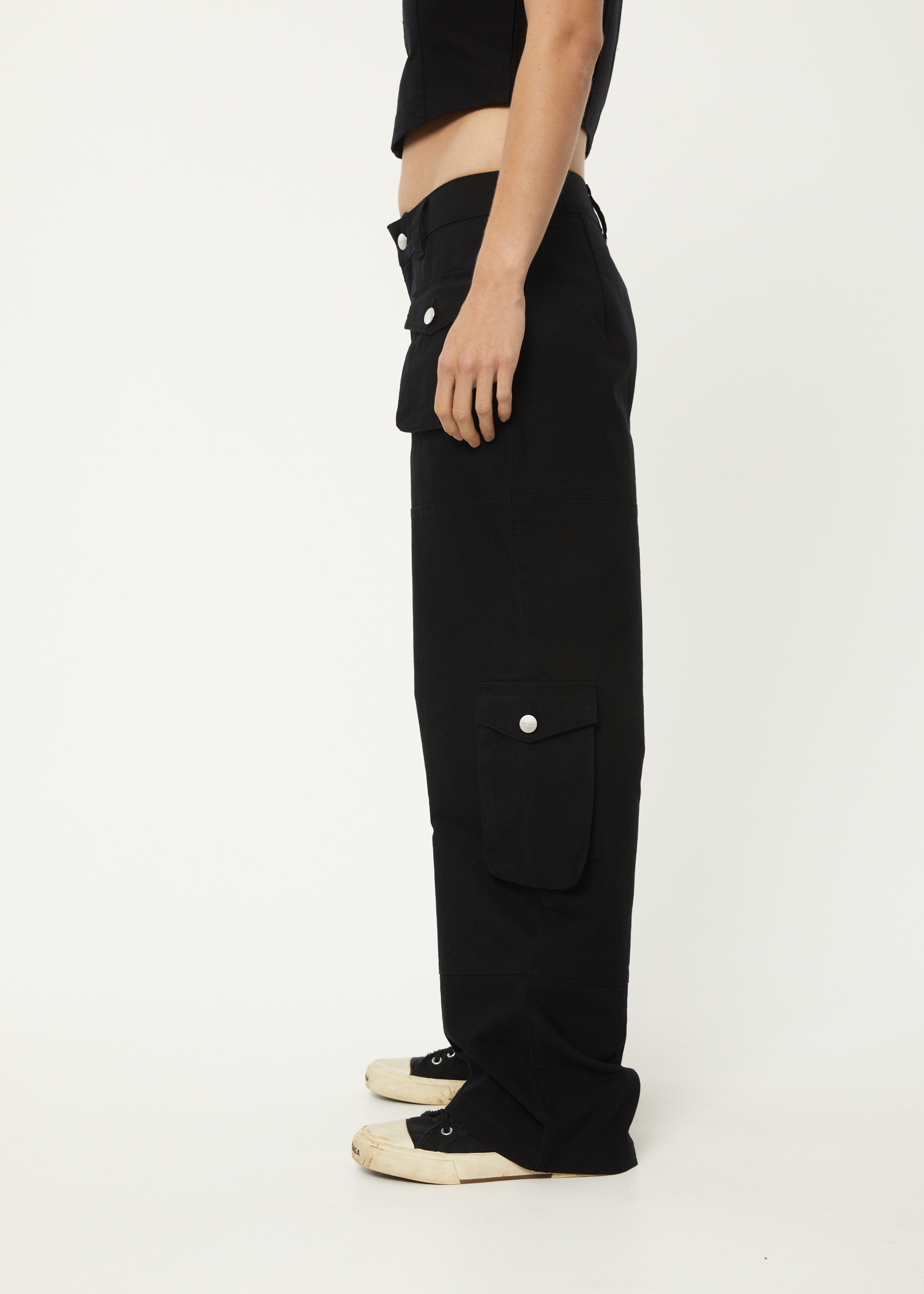 Linger - Recycled Cargo Pants - Black