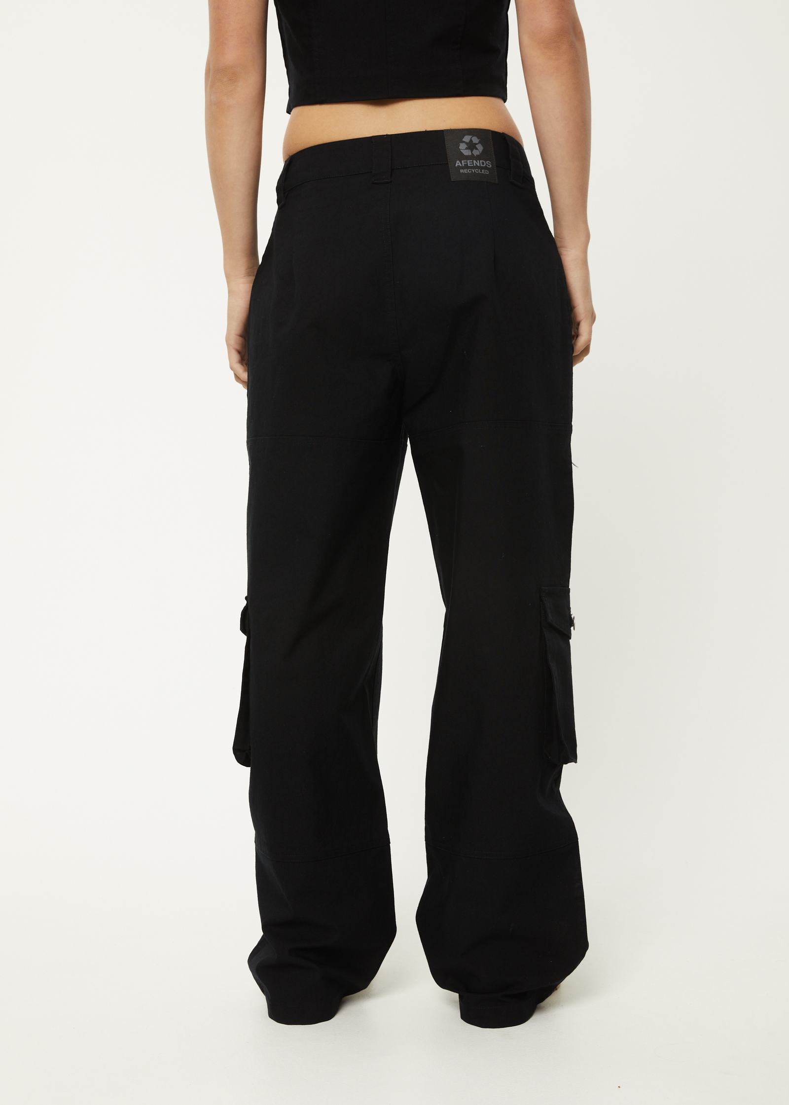 Linger - Recycled Cargo Pants - Black