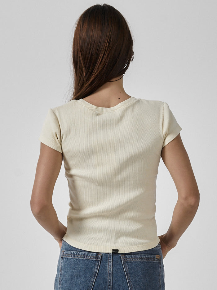 Between Two Thorns Cap Sleeve Tee - Sunlight