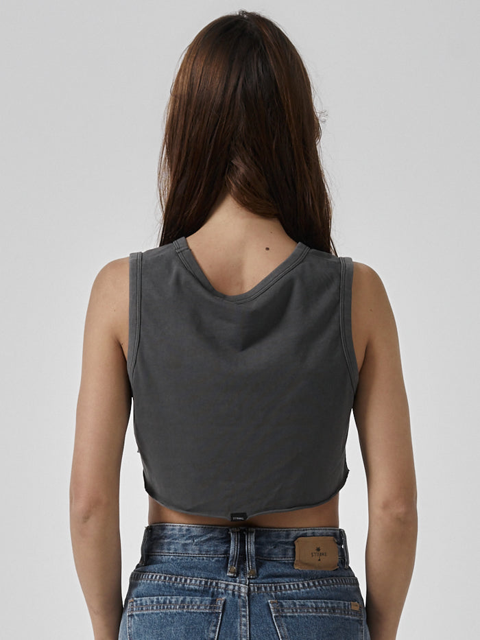 Some Kind Of Paradise Super Crop Tank - Merch Black