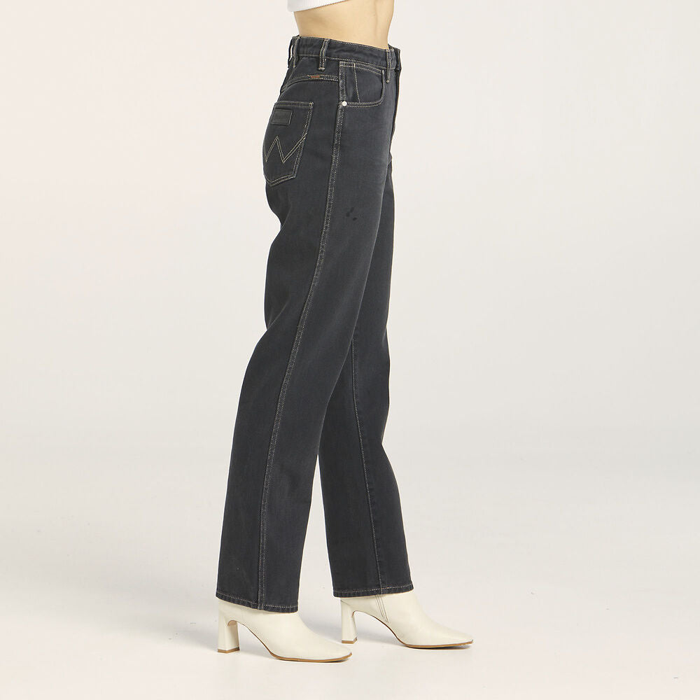 Wranger Claudia Hi Straight Jean Holler Black