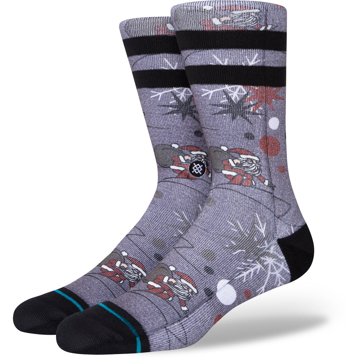 Shredding Santa Crew Sock