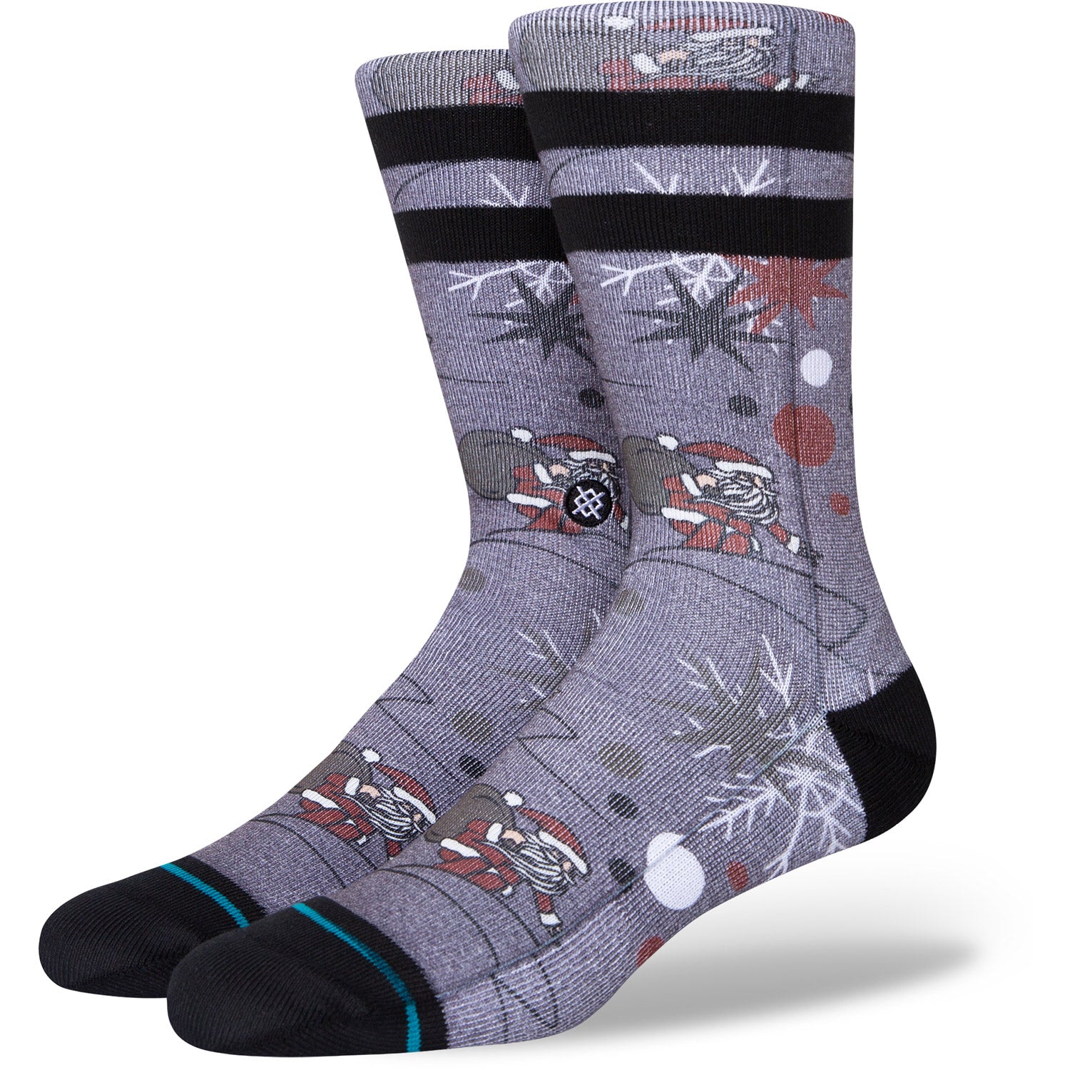 Shredding Santa Crew Sock