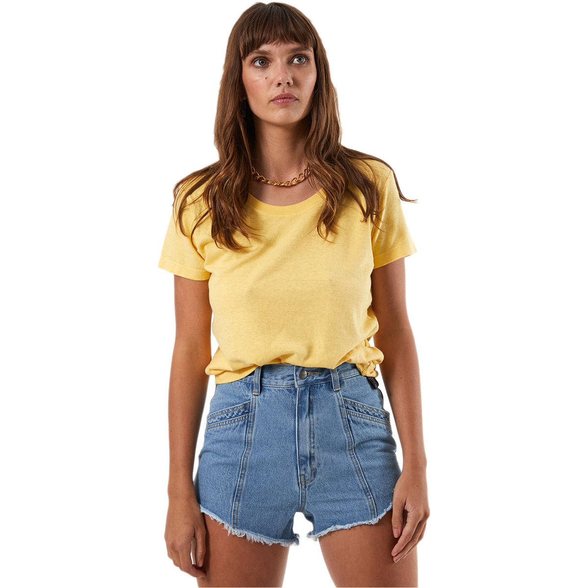 Afends Hemp Basics Short Sleeve Tee Golden Haze