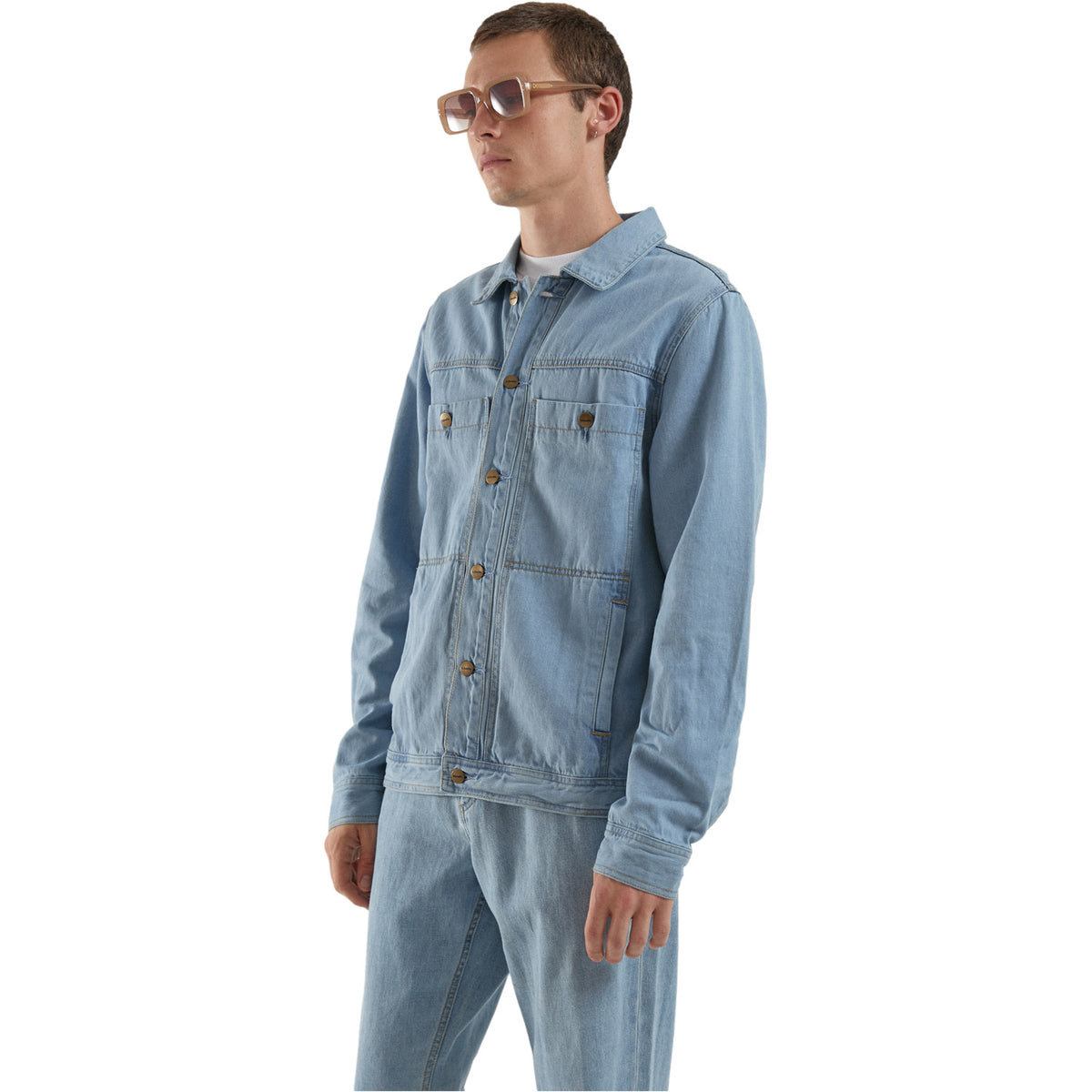 Afends Overtime Denim Jacket Stone Blue