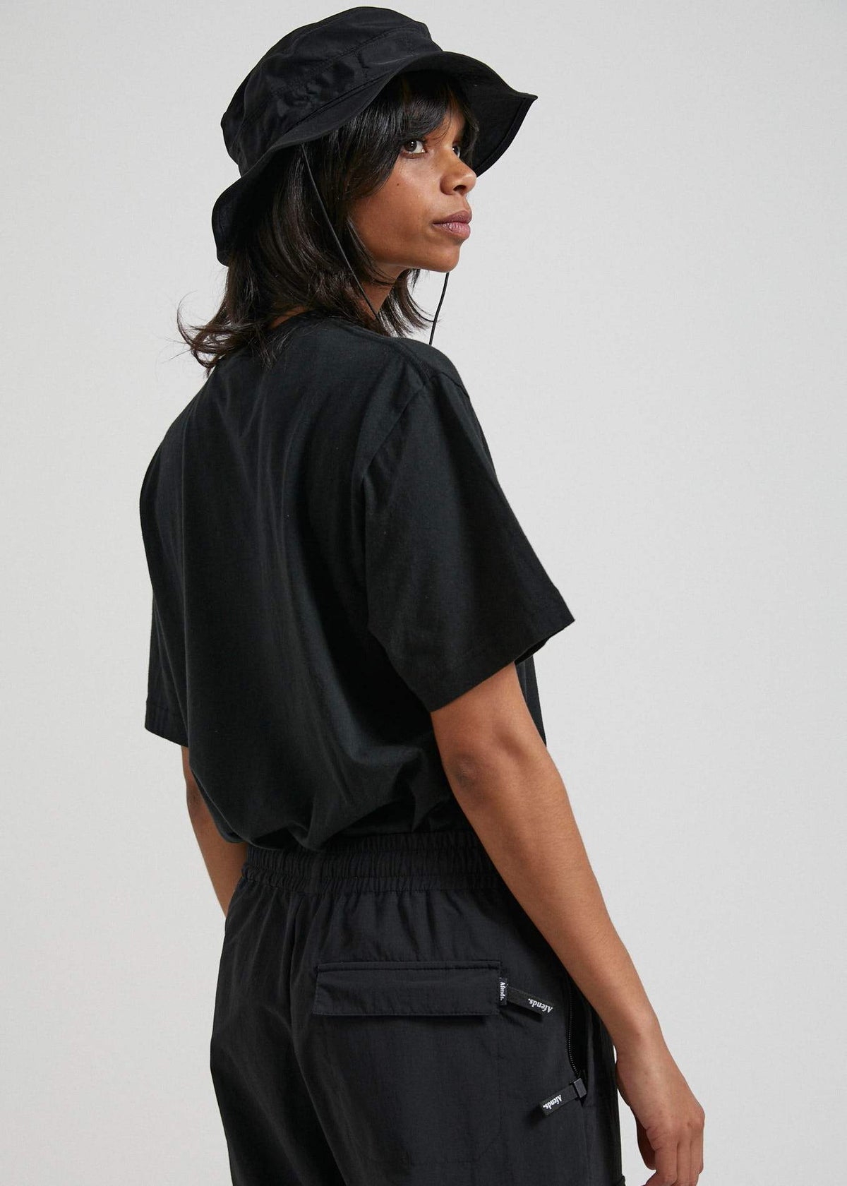 Afends Sidewalk  - Unisex Retro Fit Tee - Black Black