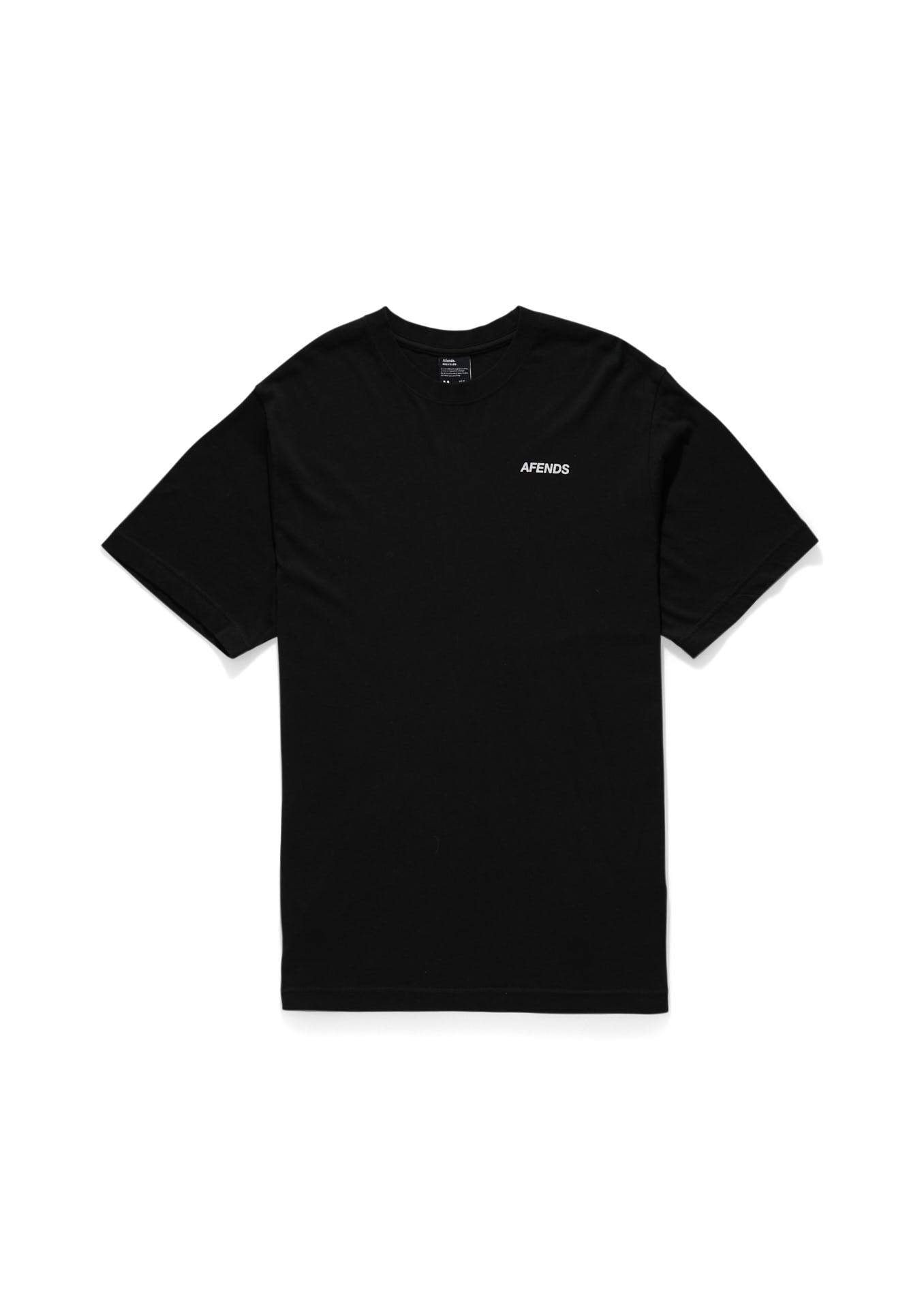 Afends Sidewalk  - Unisex Retro Fit Tee - Black Black