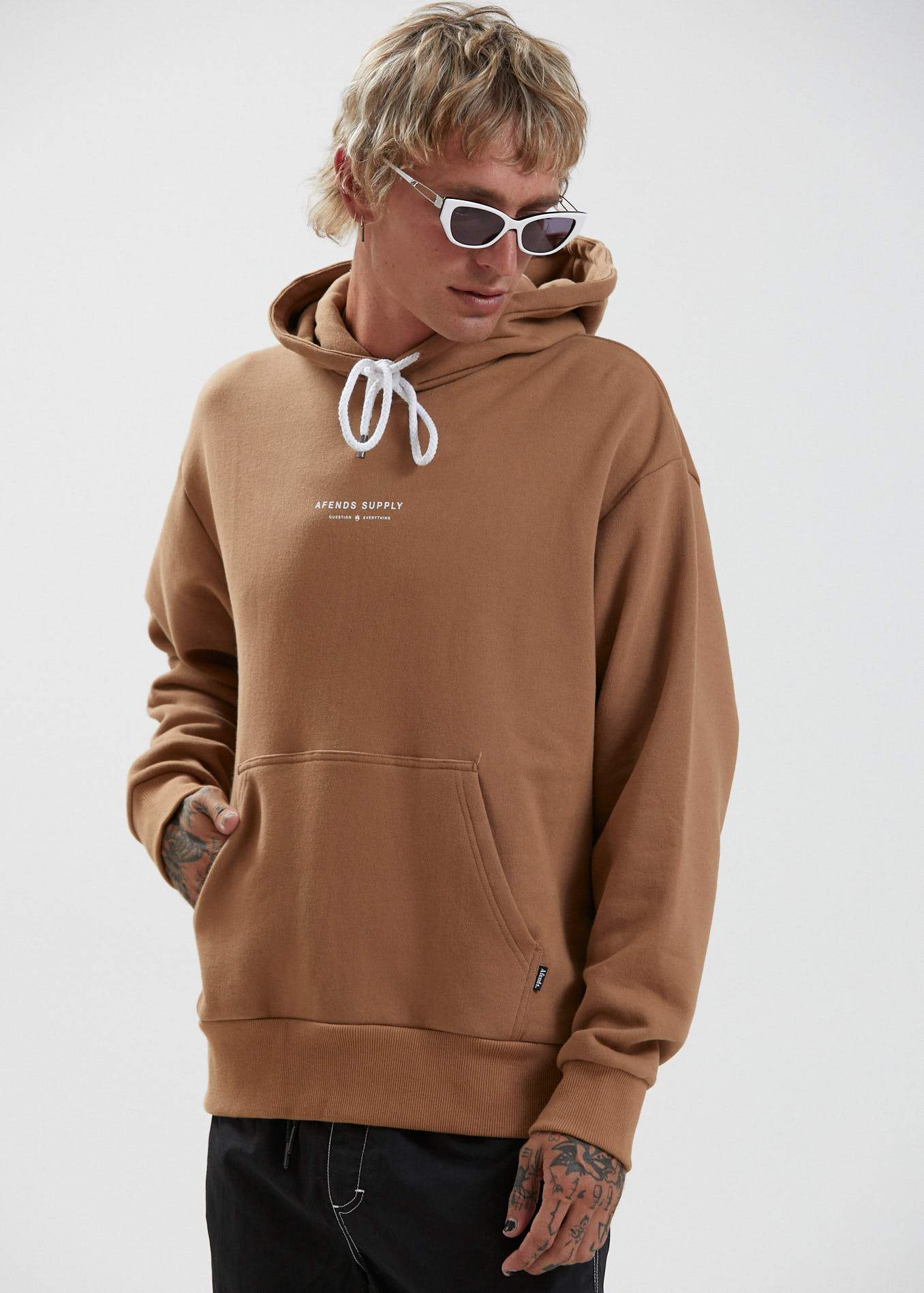 Afends Supply  - Recycled Hoodie - Camel Camel