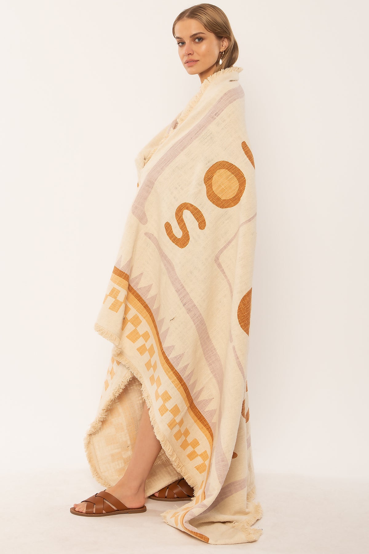 Amuse Society Beach Shack Blanket Off white