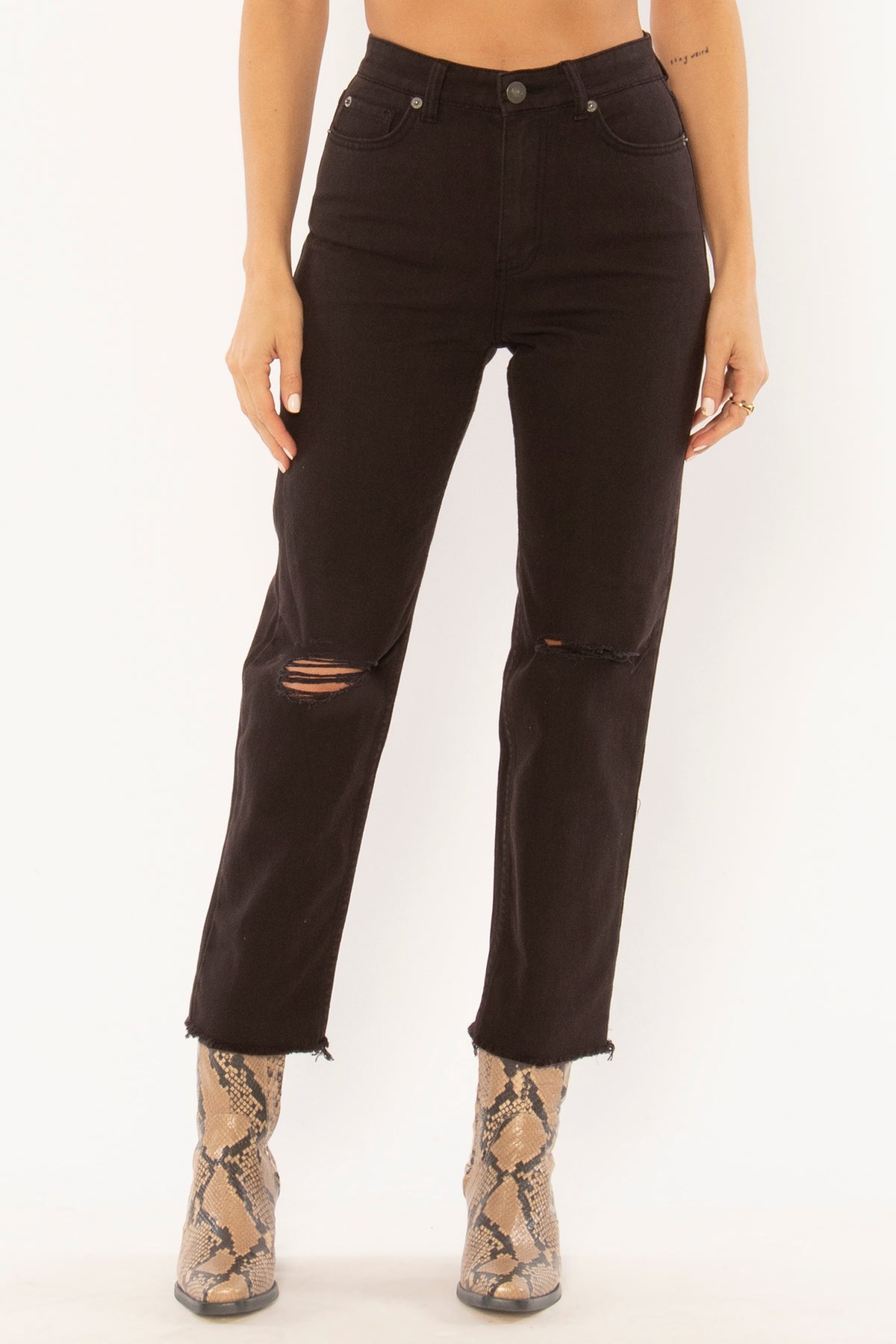 Amuse Society Selena Pant Off black wash