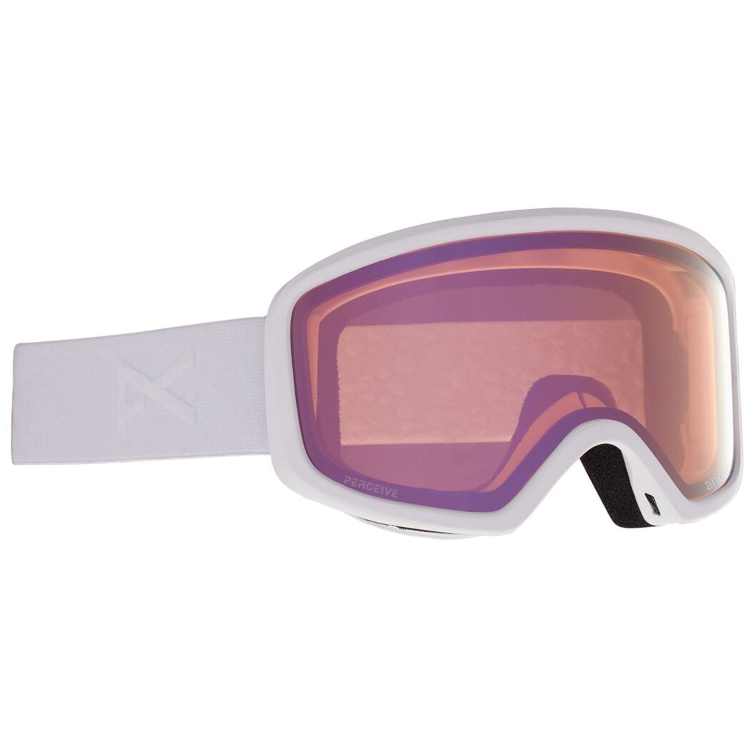 Anon Deringer Goggle 2021 White - Perceive Cloudy Pink Lens w/ Amber Lens