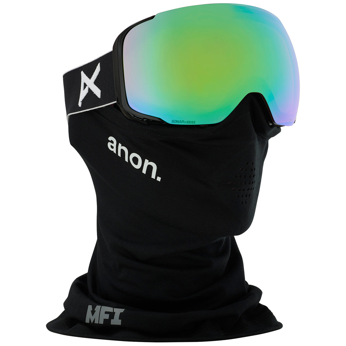 Anon M2 MFI Asian Fit Goggle 2020 Black - Sonar Green w/ Sonar Infrared Lens