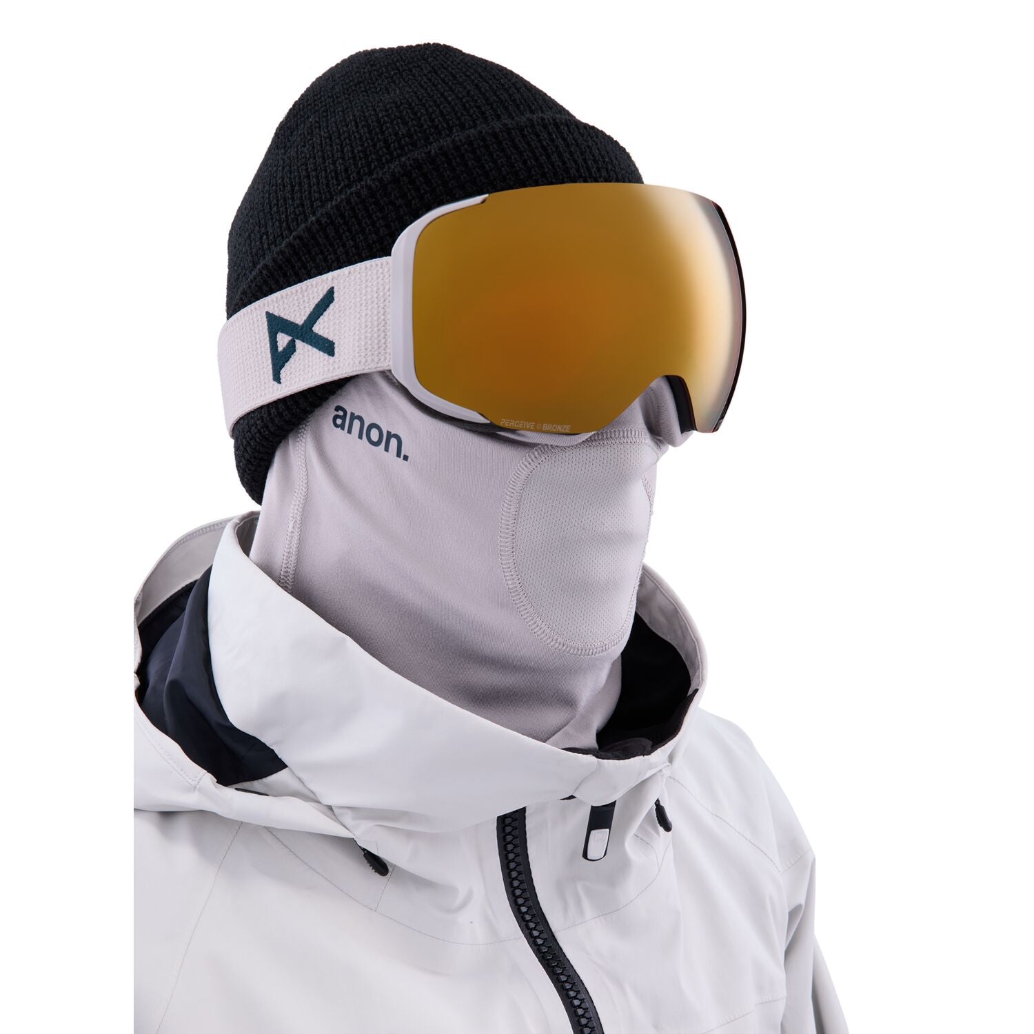 Anon M2 MFI Goggle 2023 Warm Grey - Perceive Sunny Bronze w/ Perceive Cloudy Burst Lens