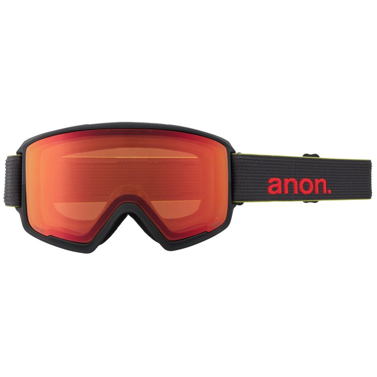 Anon M3 MFI Asian Fit Goggle 2021 Black Pop - Perceive Sunny Red Lens w/ Perceive Cloudy Burst Lens