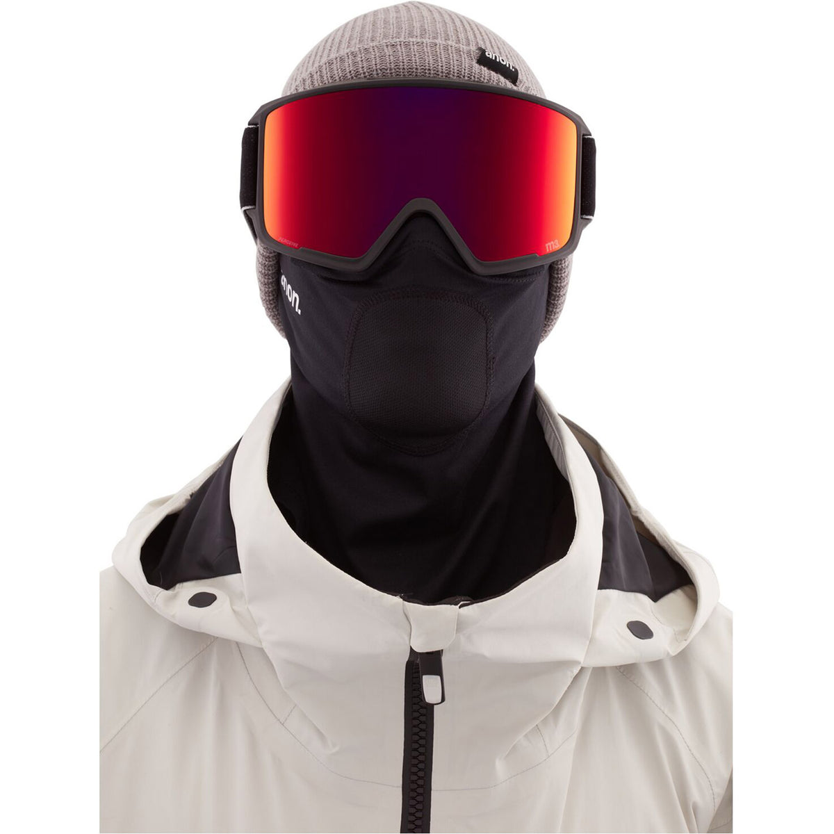 Anon M3 MFI Goggle 2021 Black - Perceive Sunny Red Lens w/ Perceive Cloudy Burst Lens