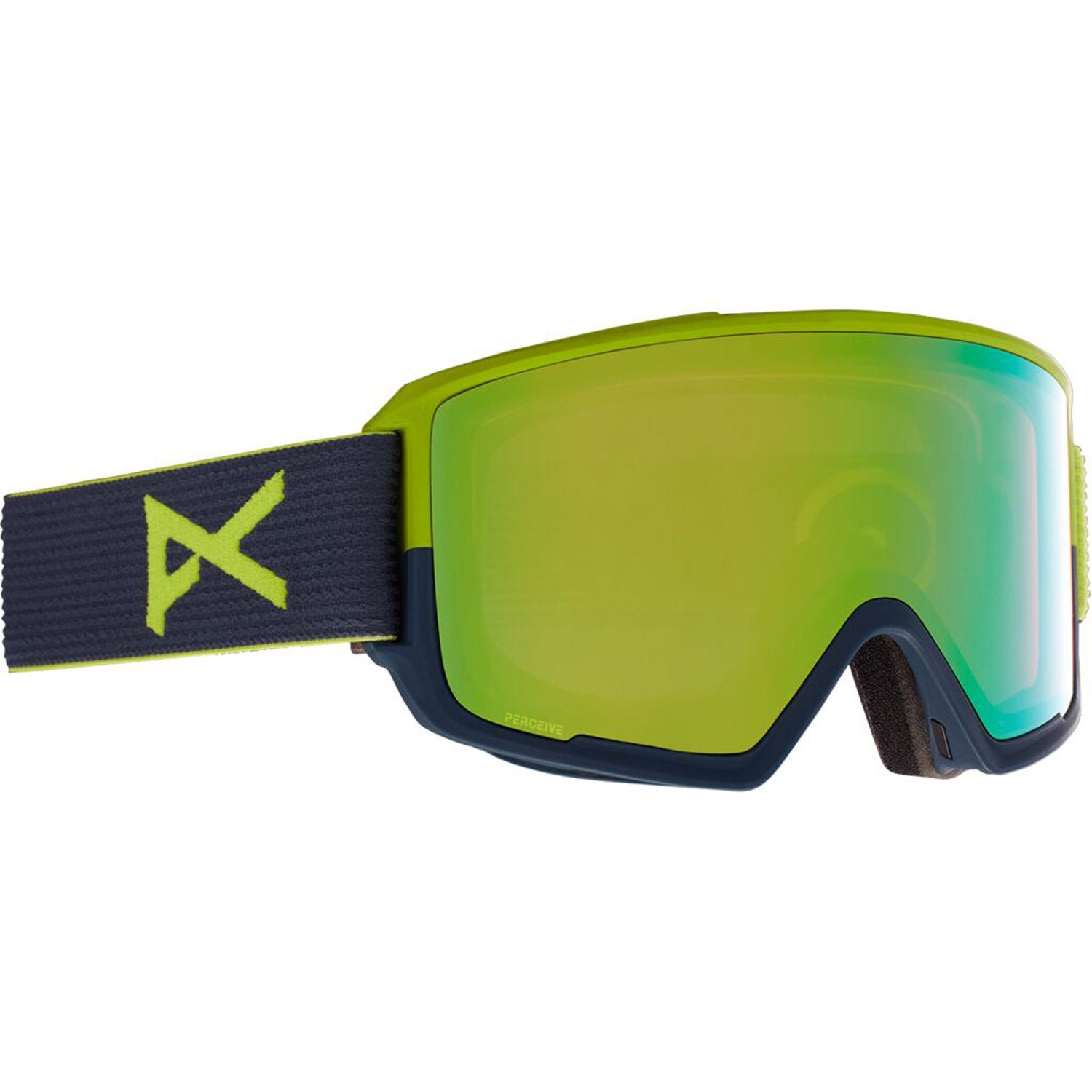 Anon M3 MFI Goggle 2021 Blue Split - Perceive Variable Green Lens w/ Perceive Cloudy Pink Lens