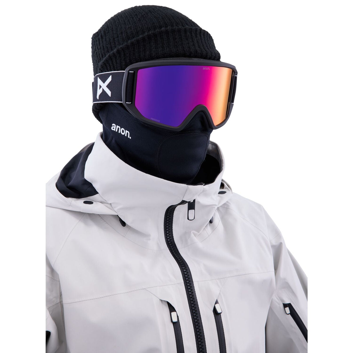 Anon Relapse Goggle 2023 Black - Perceive Sunny Red w/ Amber Lens