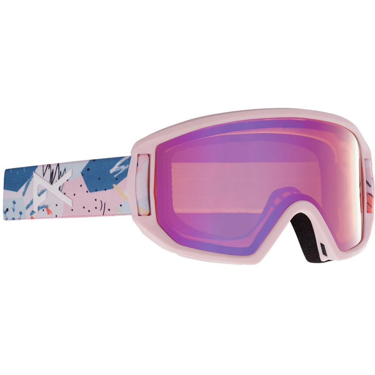 Anon Relapse Jr MFI Asian Fit Goggle 2021 Pastel Pink - Pink Amber Lens