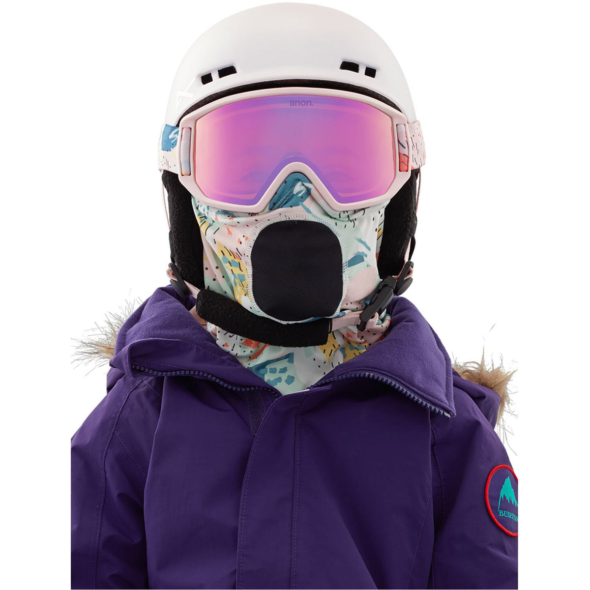 Anon Relapse Jr MFI Asian Fit Goggle 2021 Pastel Pink - Pink Amber Lens