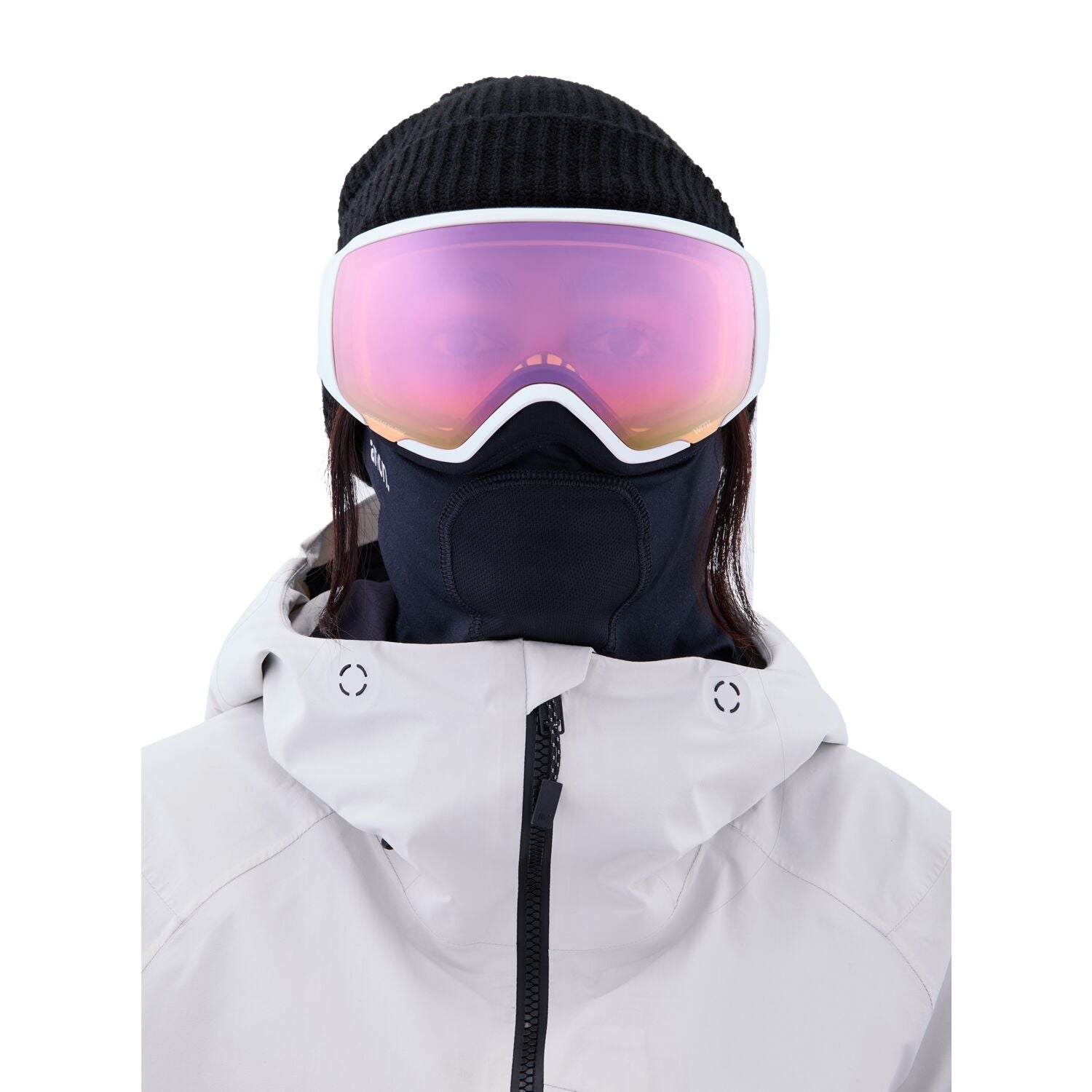 Anon WM1 MFI Goggle 2023 White - Perceive Cloudy Pink w/ Perceive Variable Blue Lens