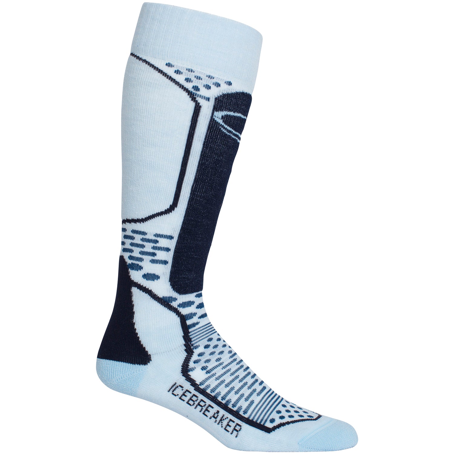 Icebreaker Womens Ski+ Over the Calf Sock 2018 Ice Blue Largo Admiral