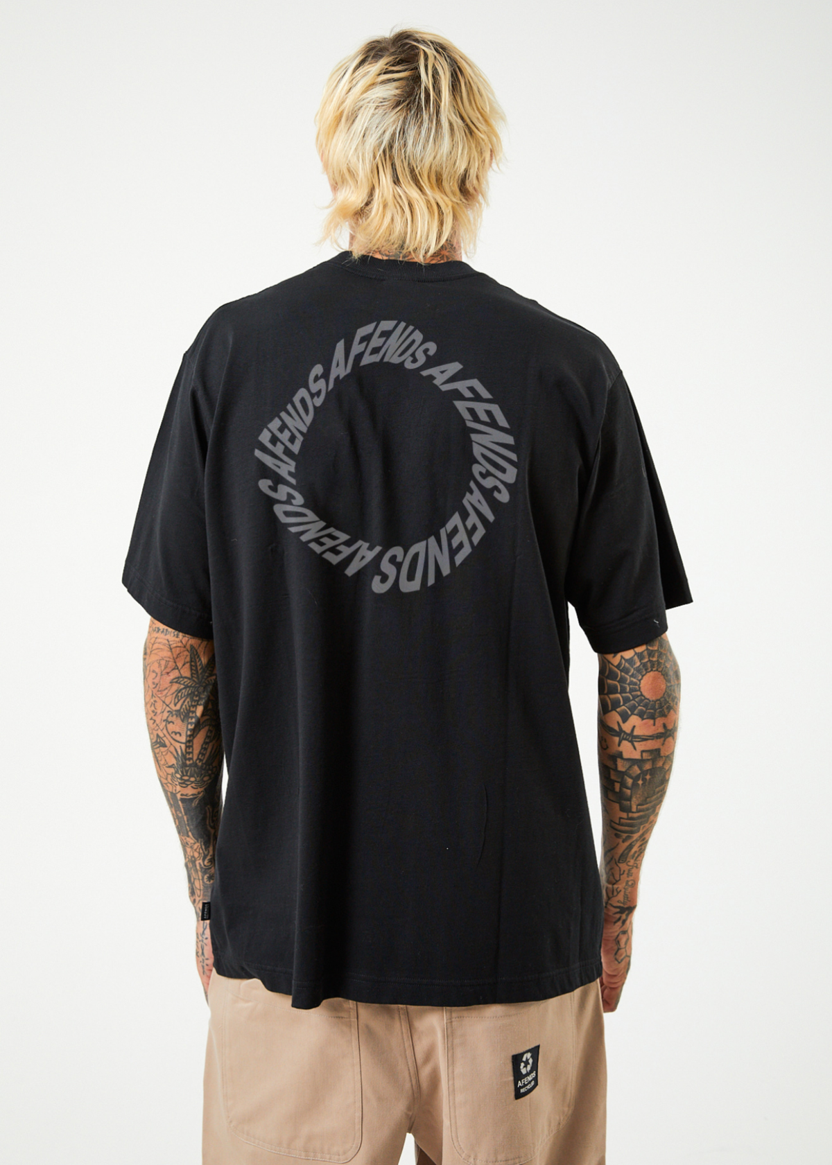 Vortex - Recycled Retro T-Shirt - Black
