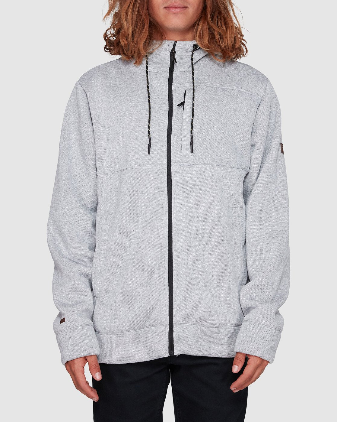 Billabong Boundary Sherpa Zip Thru Hoodie Grey heather