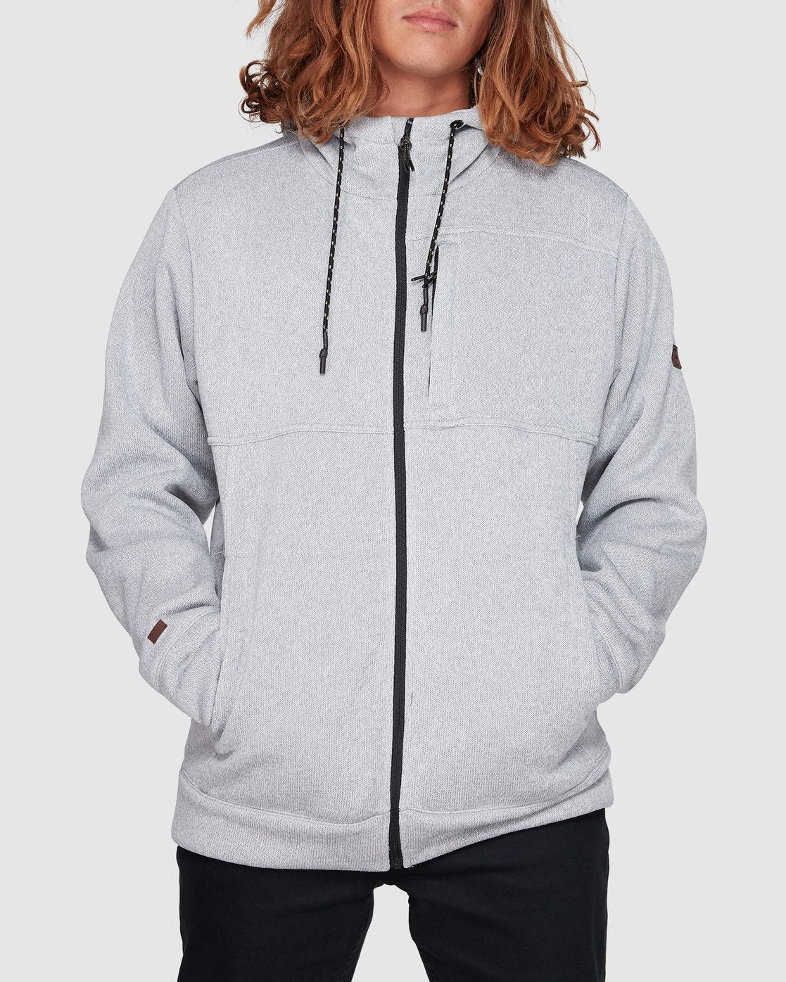 Billabong Boundary Sherpa Zip Thru Hoodie Grey heather