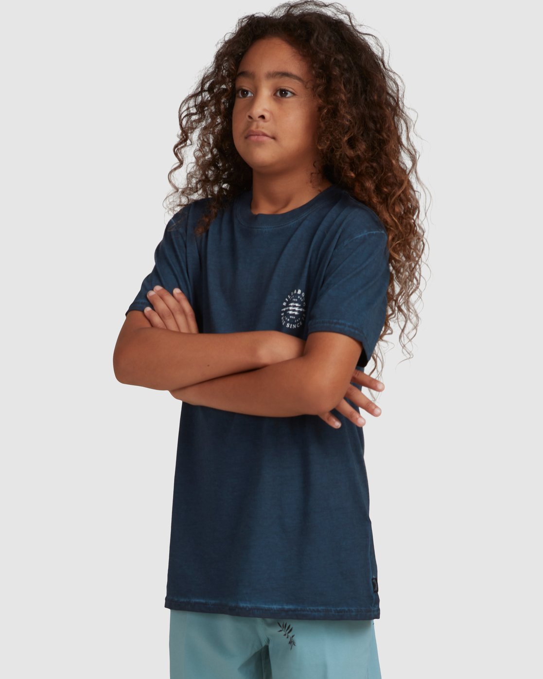 Billabong Boys 8-16 Big Wave Dan T-Shirt Denim Blue