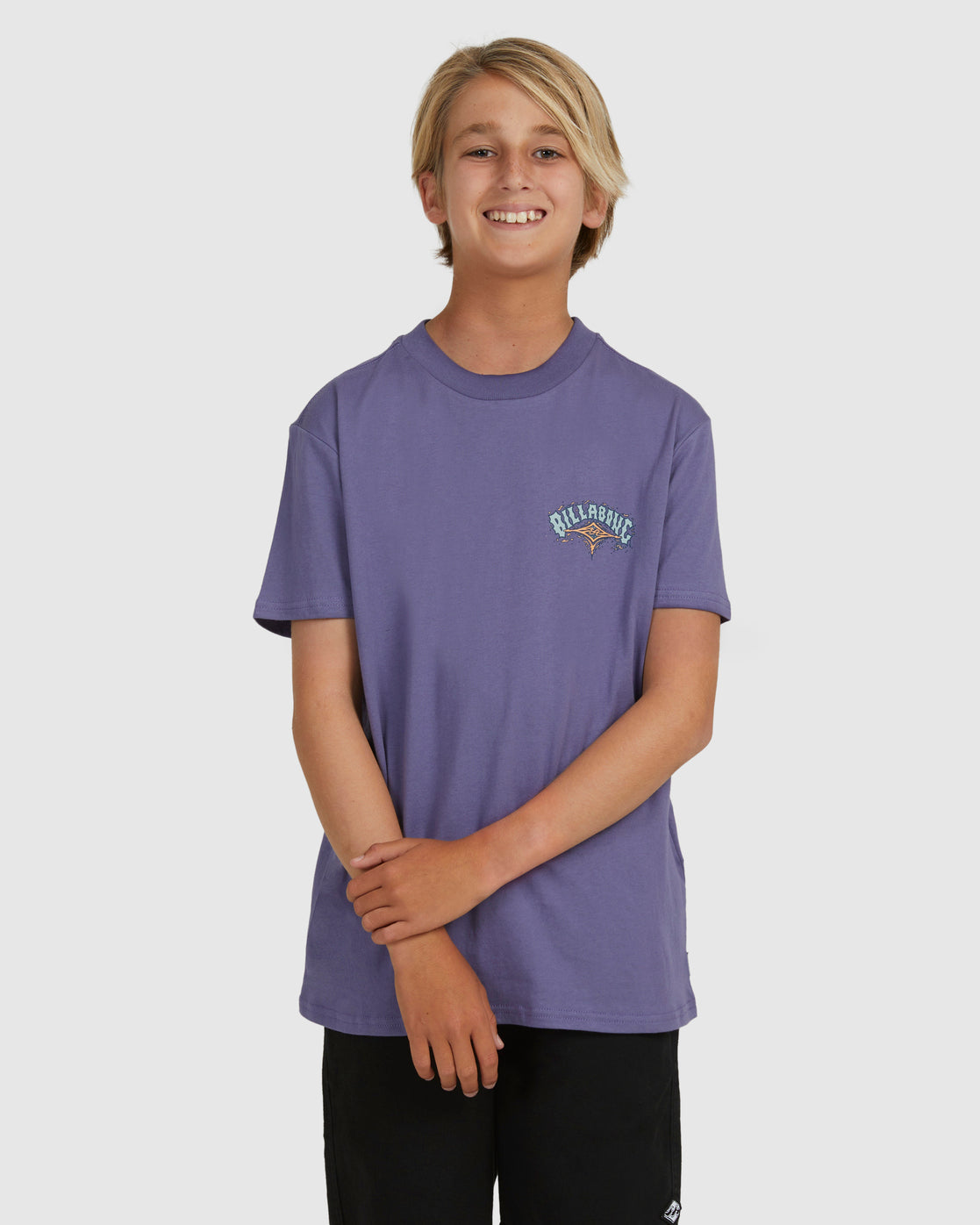 Billabong Boys 8-16 Throwback Arch T-Shirt WASHED PURPLE