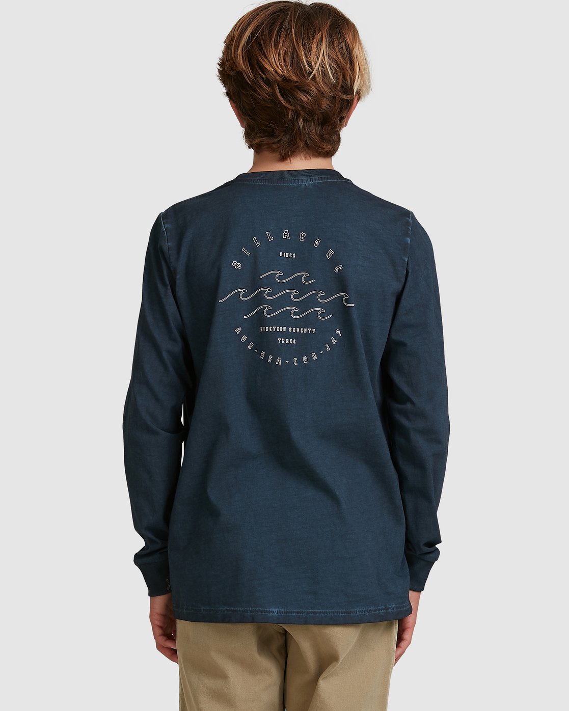 Billabong Boys Big Wave Dave Long Sleeve Tee Navy