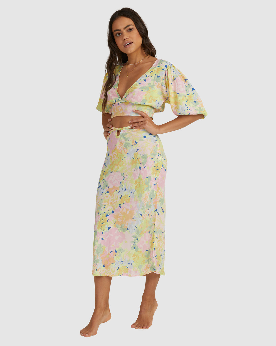 Billabong Cosmic Midi Skirt LIME