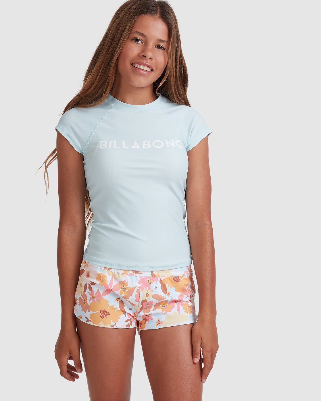 Billabong Girls 6-14 Dancer Rash Vest Blue