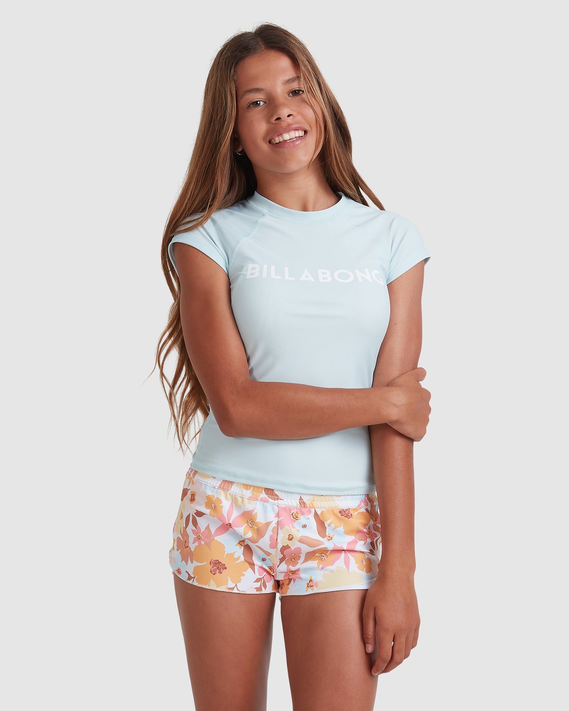 Billabong Girls 6-14 Dancer Rash Vest Blue
