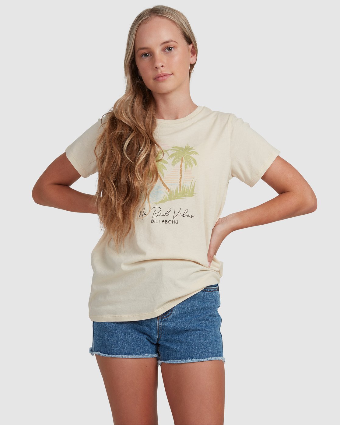Billabong Girls 6-14 Tropicana T-Shirt ANTIQUE WHITE