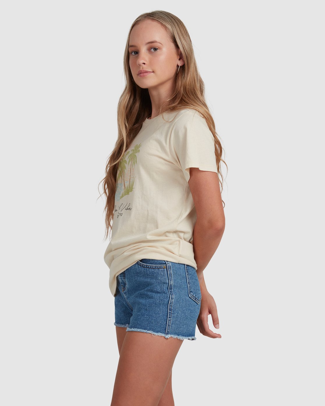 Billabong Girls 6-14 Tropicana T-Shirt ANTIQUE WHITE