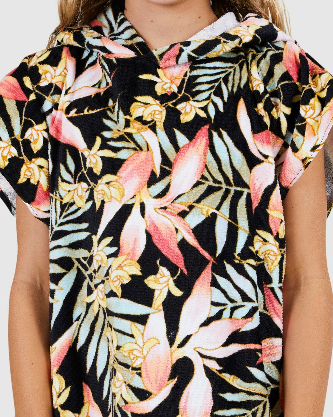 Billabong Girls Love Palms Hooded Towel Black