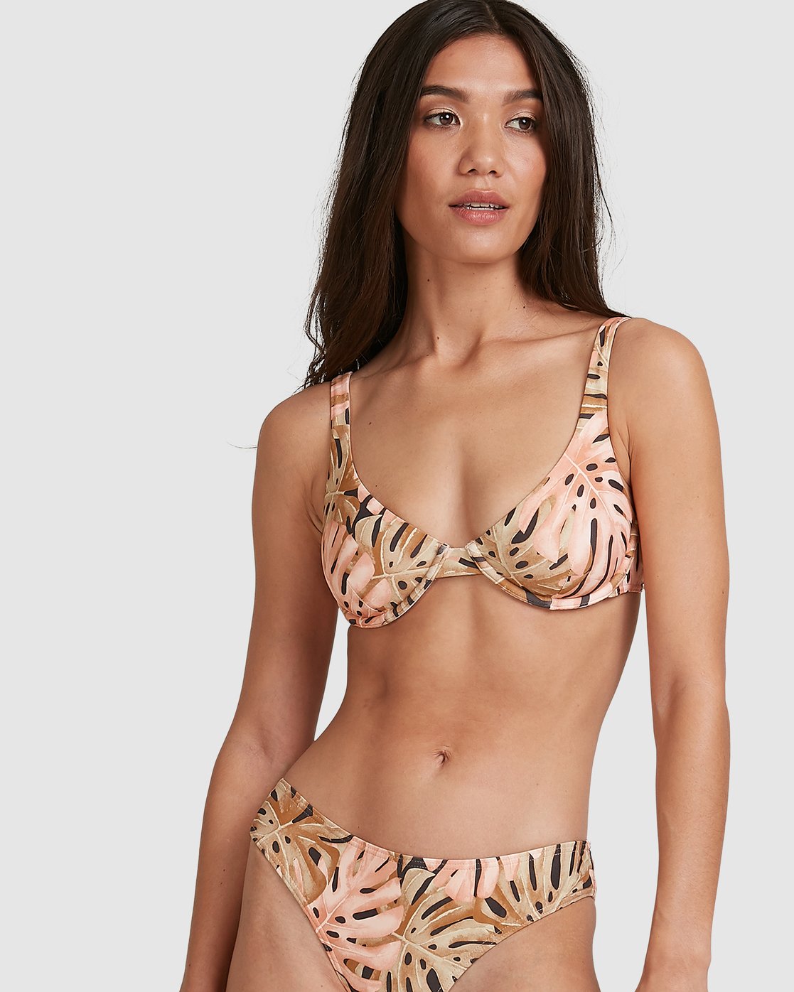 Billabong Hula Palm Bra Bikini Top Off black